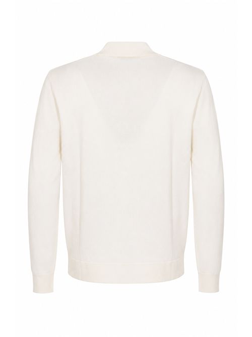 Giacca camicia in filato di cotone Panna Paolo Pecora | A026 F3001102